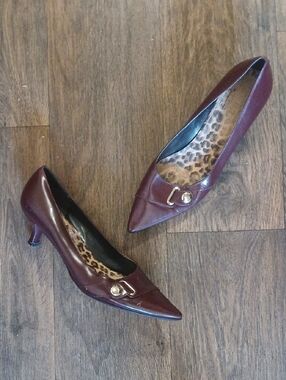 Sarto Kitten-Heel Pumps.